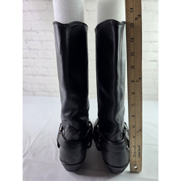 Golden Goose GGDB Black Leather Biker Harness Boots Women's Size 8 - Picture 5 of 10